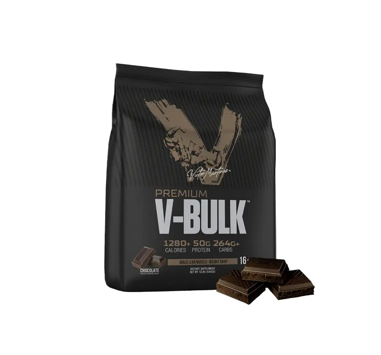 VICTOR MARTINEZ Premium V-Bulk High Protein Lean Gainer Chocolate 12Lb 16Serv.