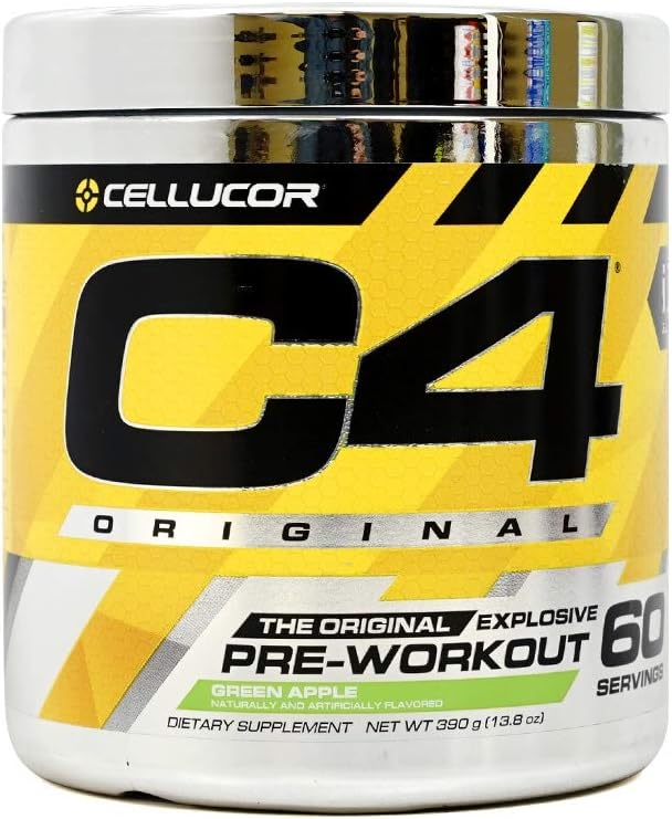 Cellucor C4 Original Pre Workout Powder Green Apple 390Gm, 60Serv.