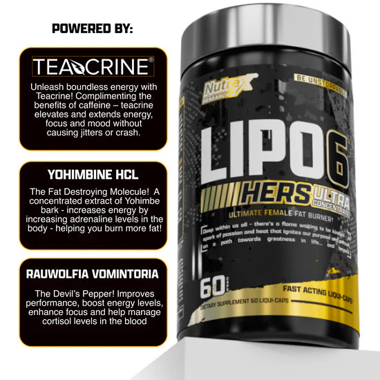 NUTREX RESEARCH LIPO-6 BLACK HERS ULTRA CONCENTERATE