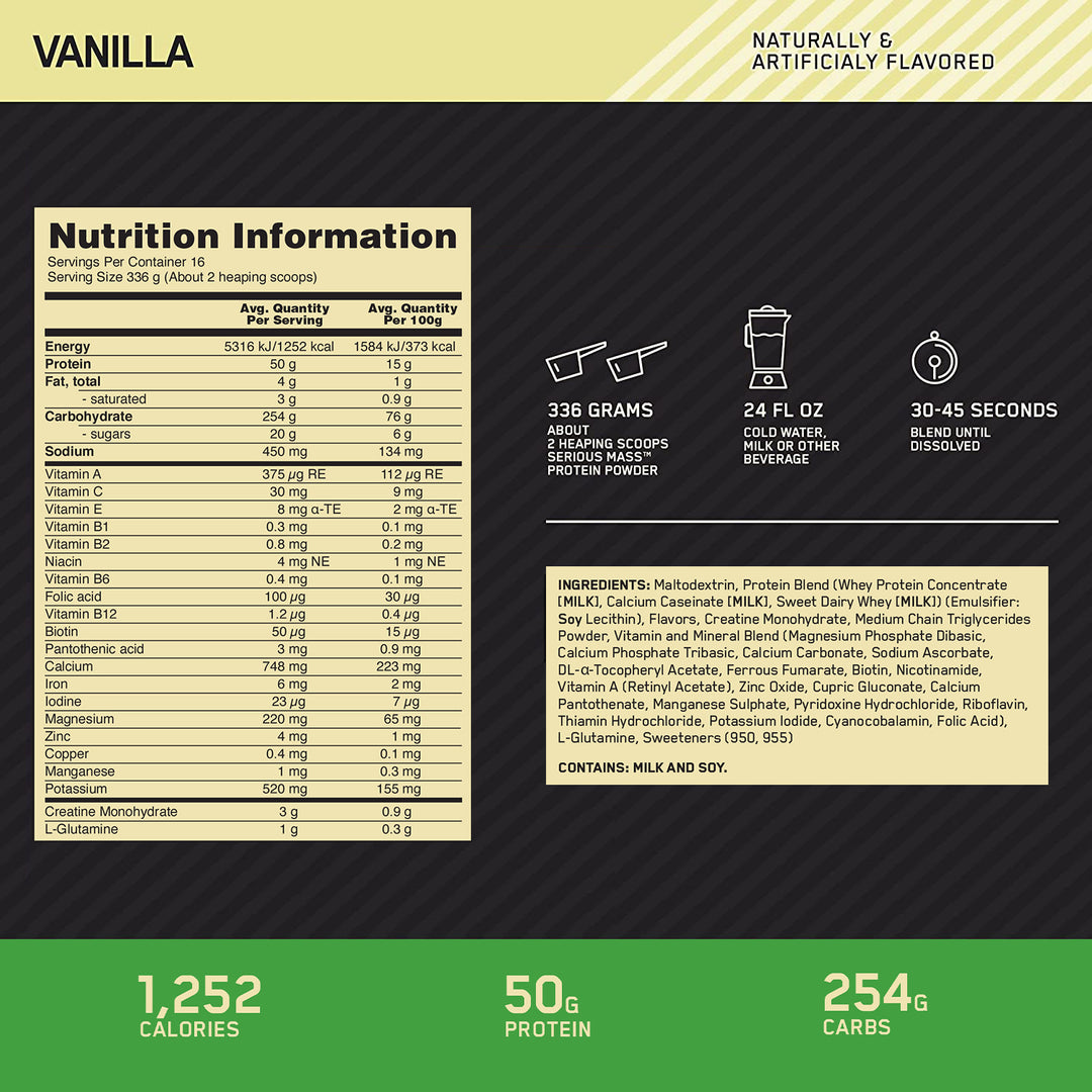 OPTIMUM NUTRITION SERIOUS MASS