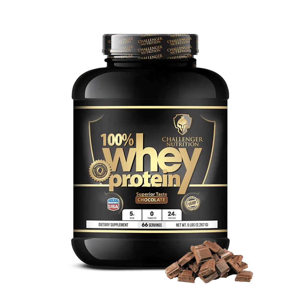 Challenger Nutrition 100% Whey Protein Chocolate 5Lb/2.27Kg, 66Serv.