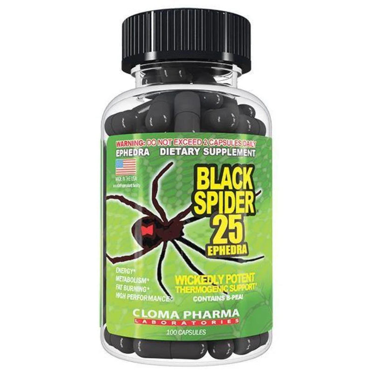 Cloma Pharma Black Spider - Fat Burning Venom 100 Tablets