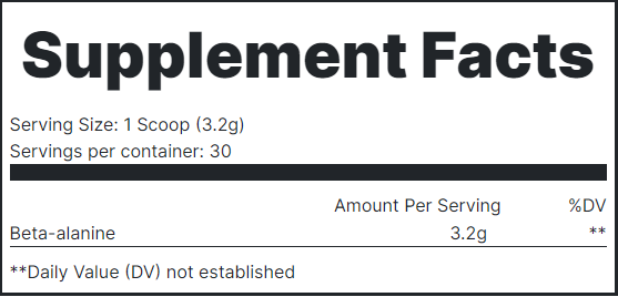 Redcon1 Beta Alanine, 96Gm, 30Serv.