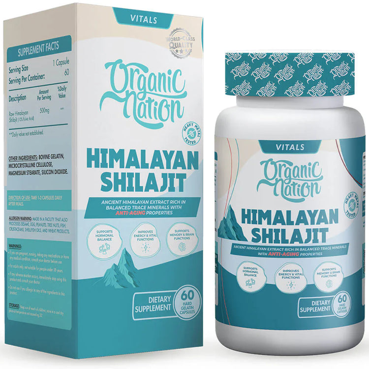 Organic Nation Himalayan Shilajit, 60Caps, 60Serv.