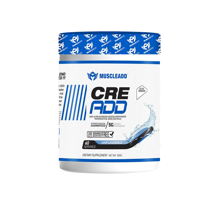 Muscle Add Creatine Cre Add Unflavored 300Gm, 60Serv.