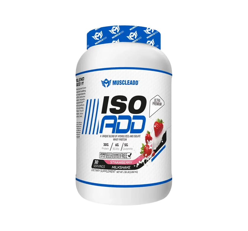 Muscle Add ISO Add Protein Strawberry Milkshake 4.76Lb/2.16Kg, 60Serv.