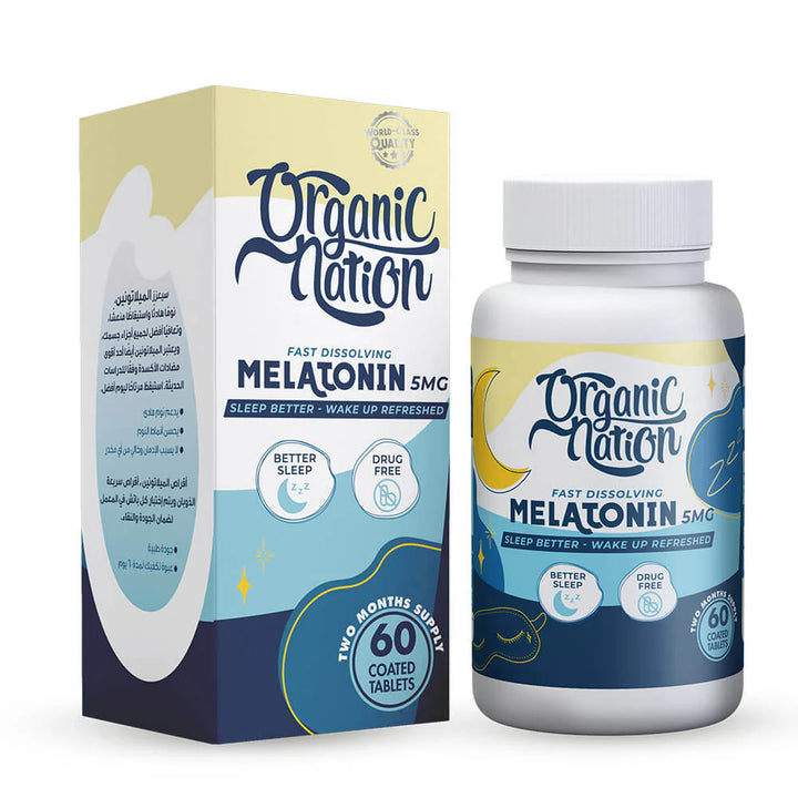 ORGANIC NATION FAST DISSOLVING MELATONIN 5MG