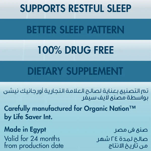 Organic Nation Fast Dissolving Melatonin 5Mg. 60Tabs, 60Serv.