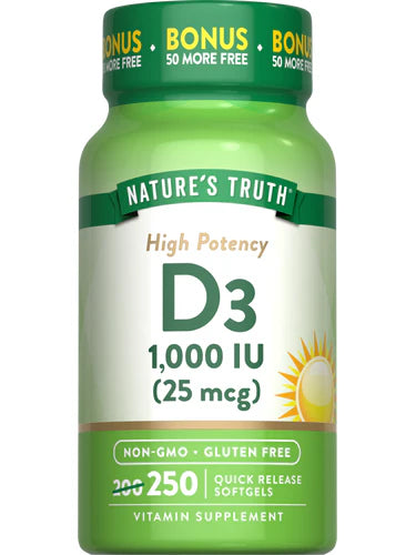 NATURES TRUTH VITAMIN D3 1000 IU 25MCG