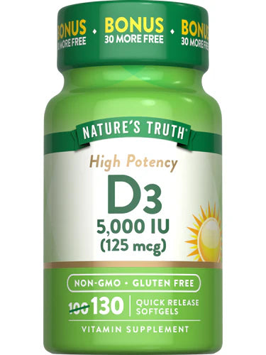 NATURES TRUTH VITAMIN D3 5000 IU 125MCG EXTRA STRENGTH