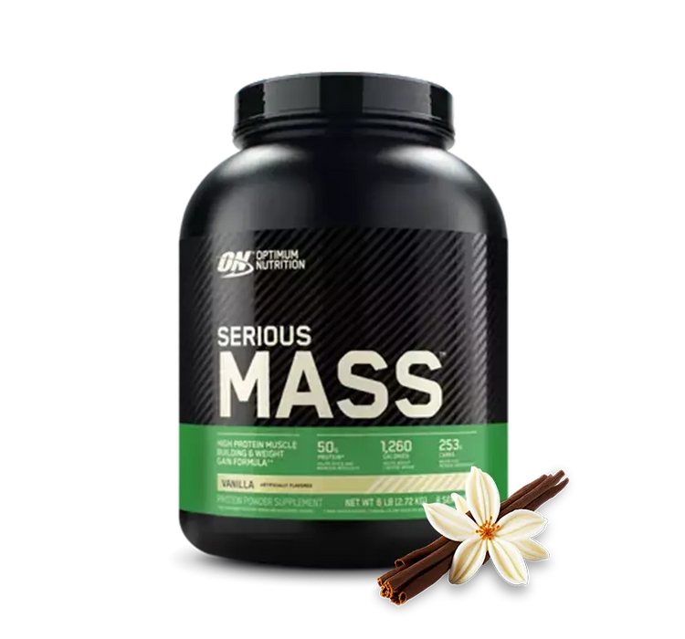 OPTIMUM NUTRITION Serious Mass Vanilla 6Lb/2.72Kg, 8Serv.