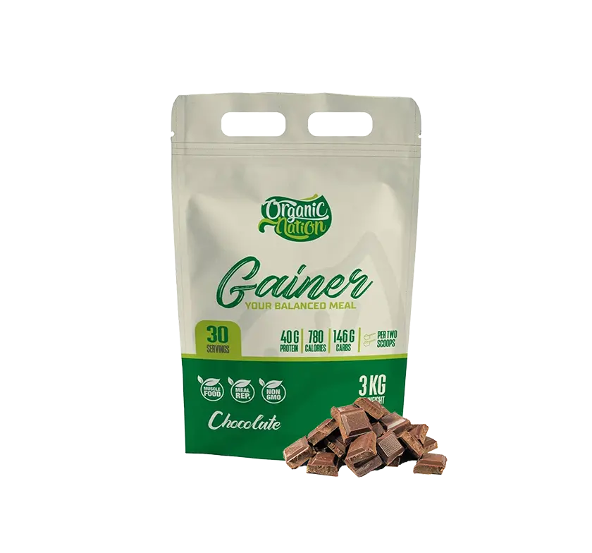 Organic Nation Gainer Chocolate 3Kg, 30 Serv.