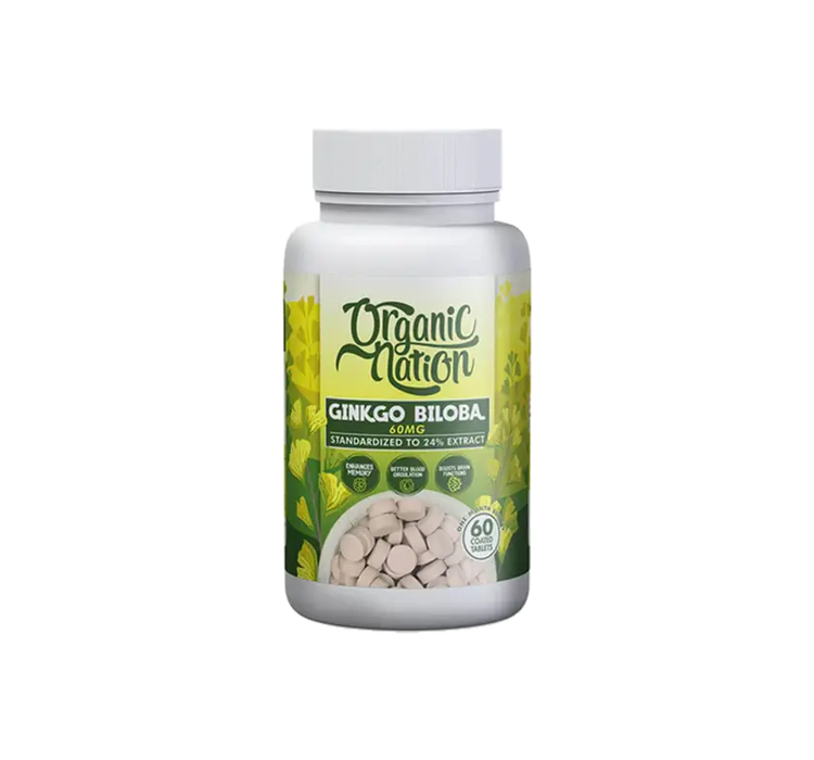 Organic Nation Ginko Biloba 60Caps, 60Serv.