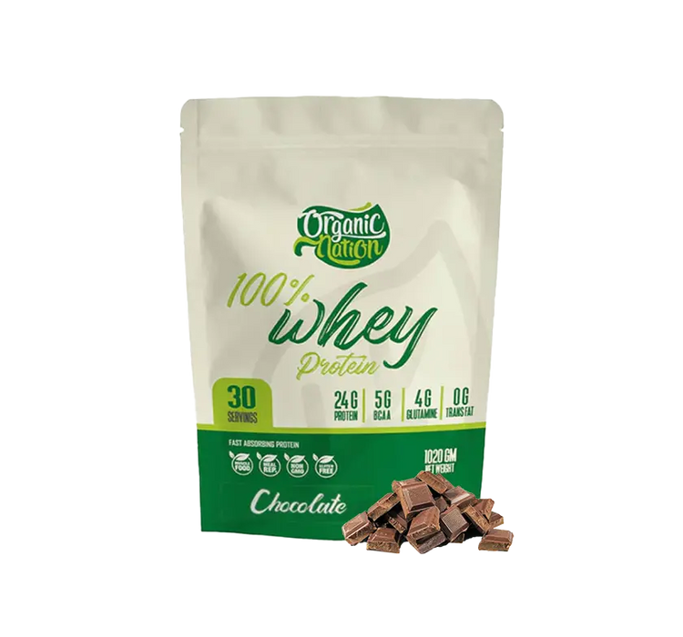 Organic Nation Whey Protein Chocolate 1.2Kg, 30Serv.