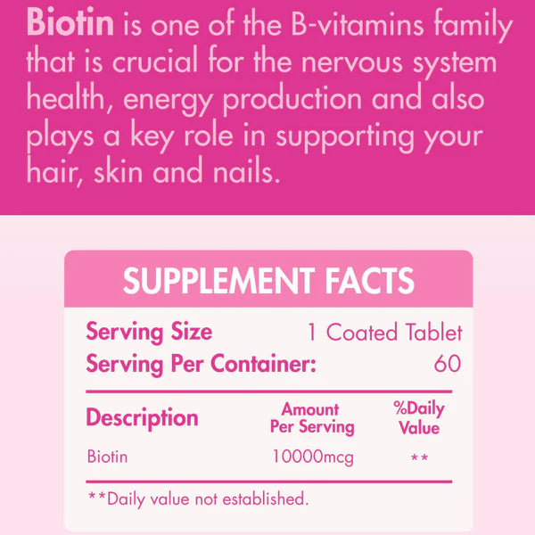 ORGANIC NATION BIOTIN 10000MG