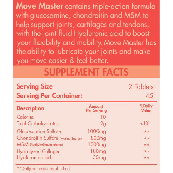 Organic Nation Move Master 90Tabs, 45Serv.