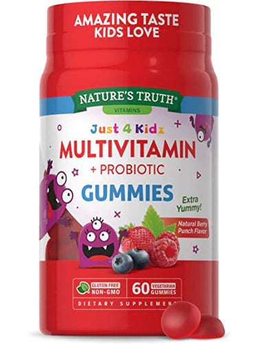 NATURES TRUTH KIDS MULTIVITAMIN GUMMIES + PROBIOTICS