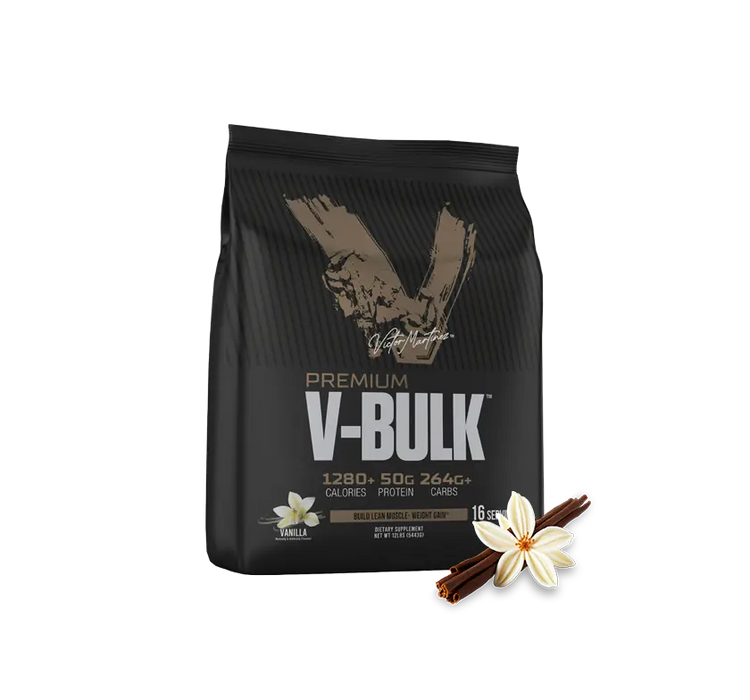 VICTOR MARTINEZ Premium V-Bulk High Protein Lean Gainer Vanilla 12Lb 16Serv.